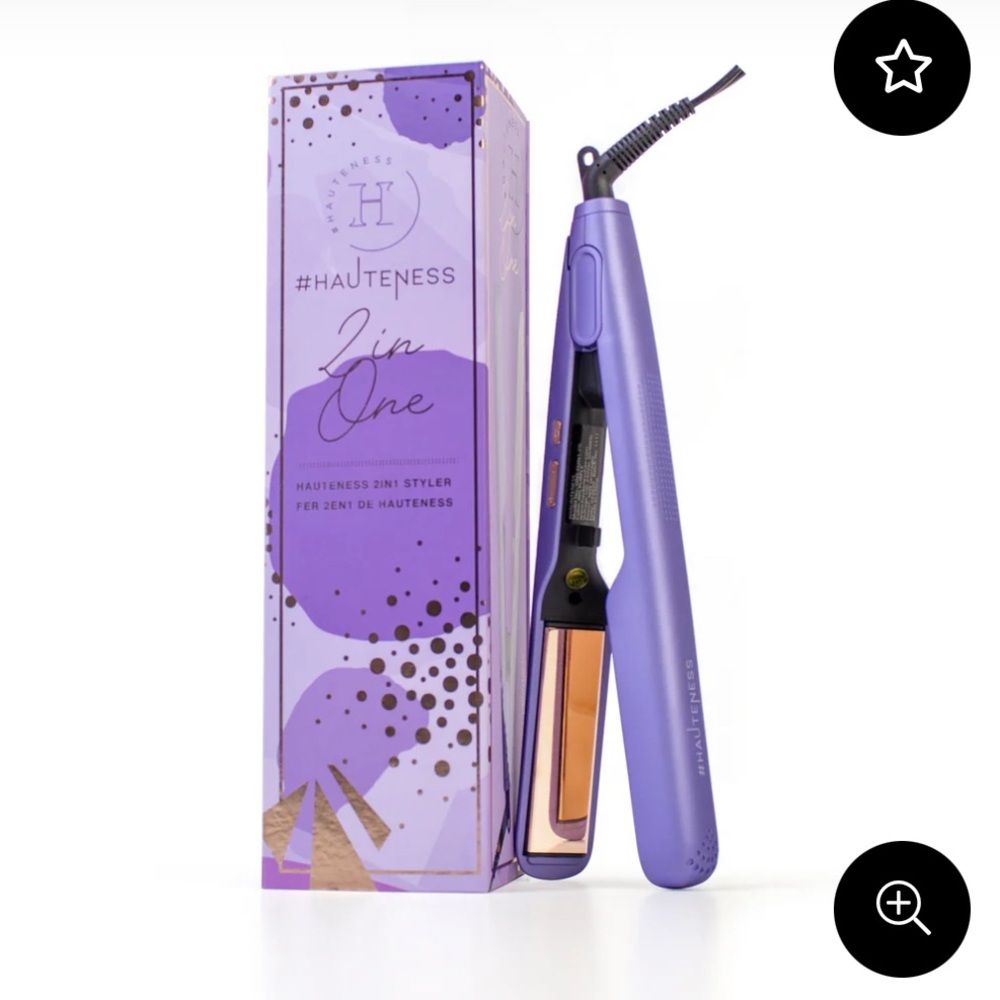 Hauteness 2inOne Purple Titanium Straightener and Curler
